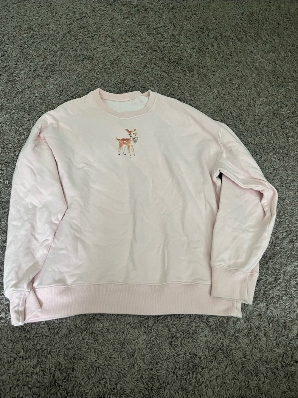 Hollister Deer Crewneck Light Pink